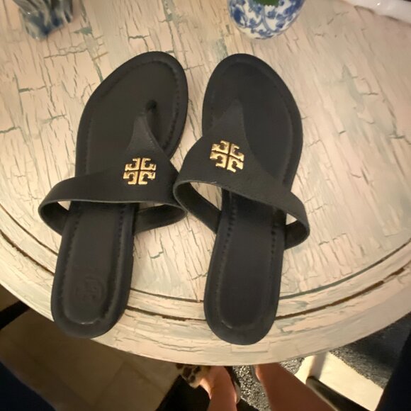 Tory Burch Jolie Dark Navy Thong Sandal 6.5 - Picture 2 of 9